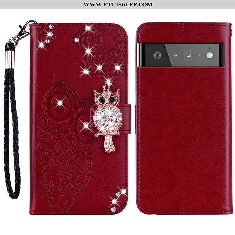Etui Folio do Google Pixel 6 Sowa Mandala I Urok